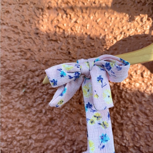 Jolie & Joy By FCT Medium 10-12 Floral Smocked Halter Tie Neck Top Boho Summer - Picture 4 of 4